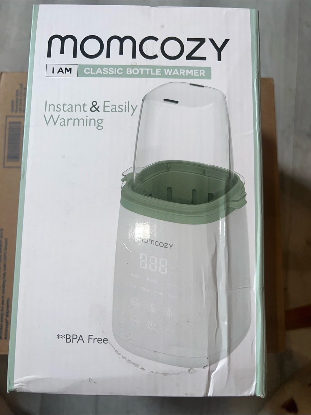 NIB Momcozy 6-in-1 Fast Baby Bottle Warmer Model MW01 (White/Green)